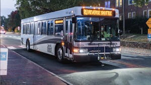 A Chapel Hill Transit bus rides through town on Wednesday, Oct. 26, 2022.