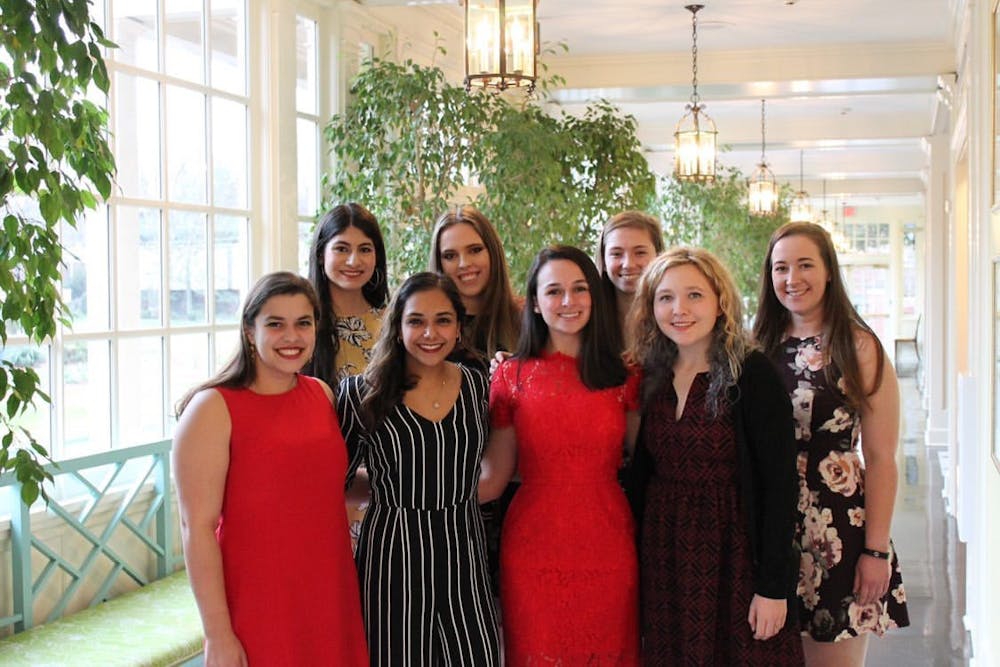 The She's the First executive team poses for a photo at last year's International Women's Day Tea. This year's event will occur at the Carolina Inn on Sunday. Photo courtesy of Alexandra Smith. 