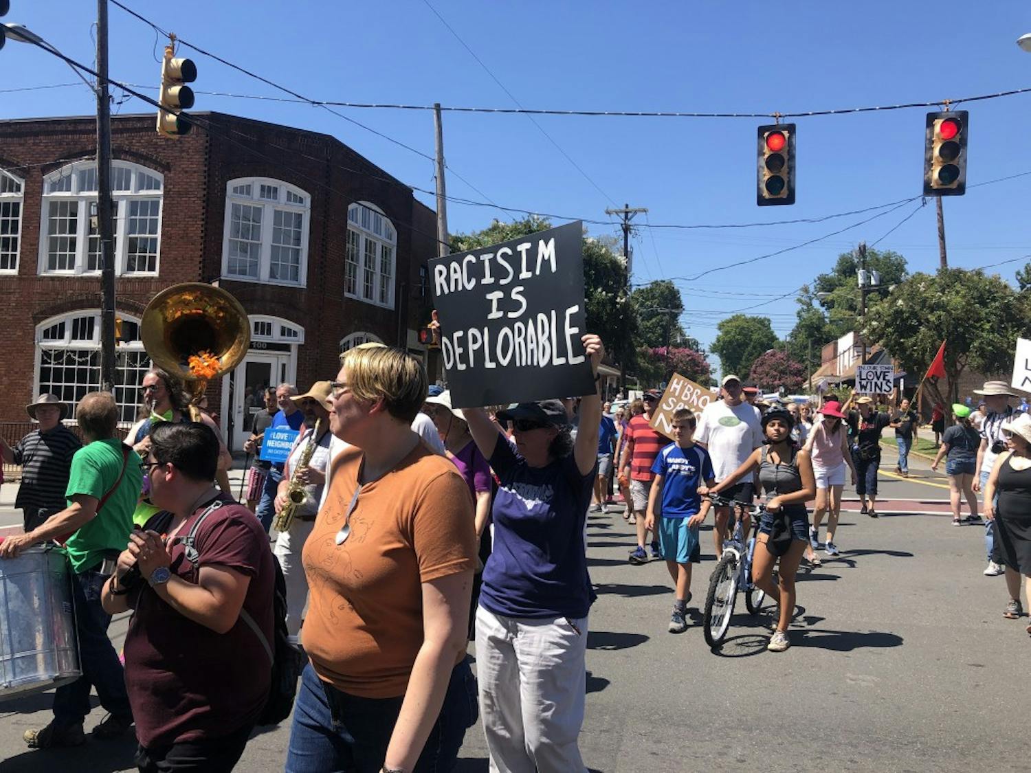 Hillsborough Progressives Taking Action and the Hate-Free Schools Coalition organized the March for a Hate-Free Hillsborough on Aug. 31, 2019.