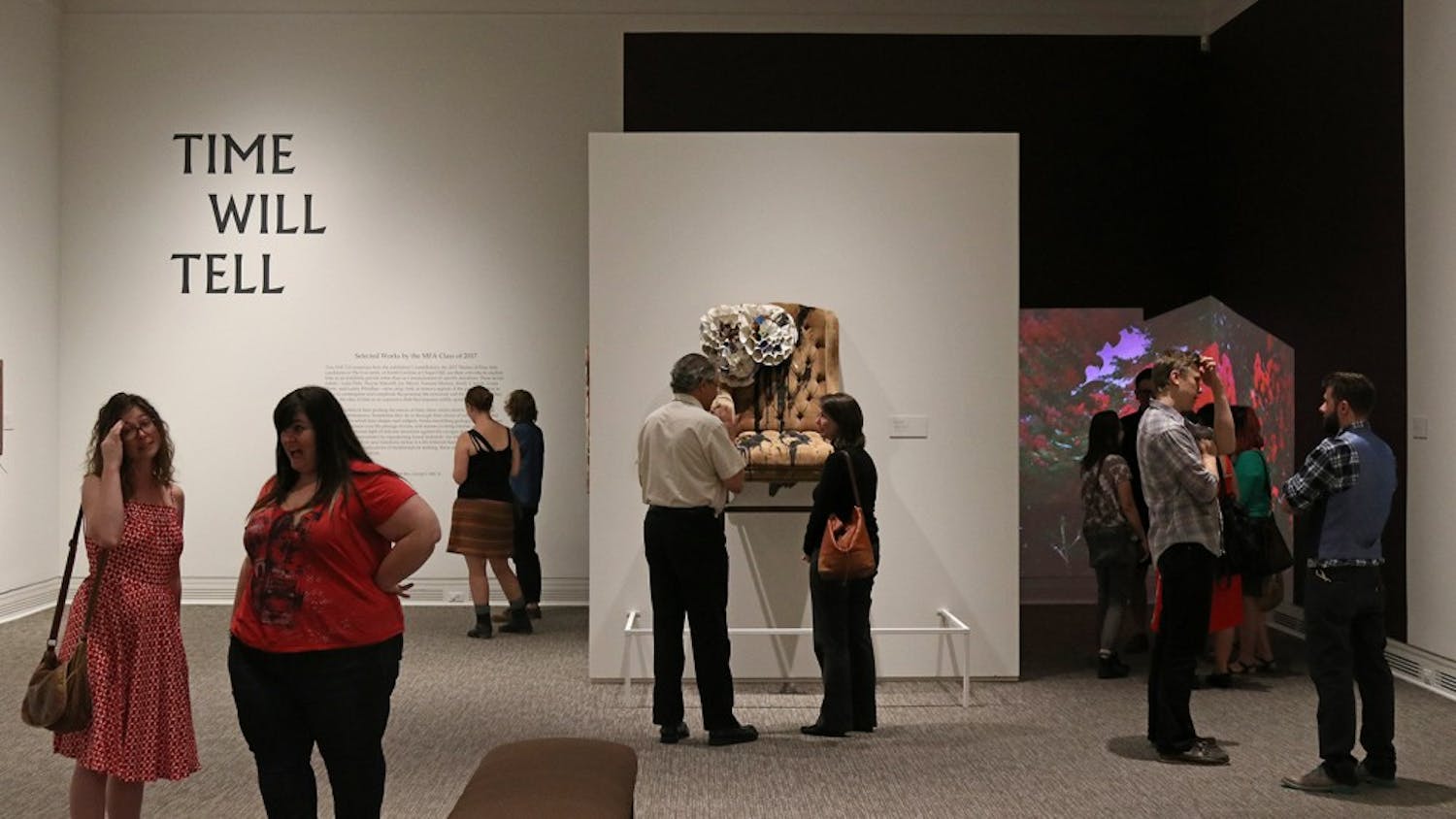 The new "Time Will Tell" exhibit at the Ackland opened Thursday. The exhibit features art from MFA Students at the university.&nbsp;