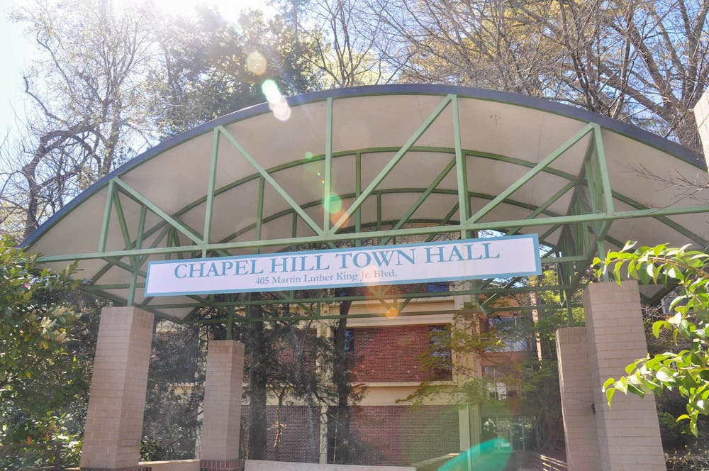 <p>Chapel Hill Town Hall pictured on Sunday, March 19, 2023. From now until April 1, Chapel Hill residents, UNC students and those who live in surrounding areas can apply to be a member of the Town’s advisory boards.</p>