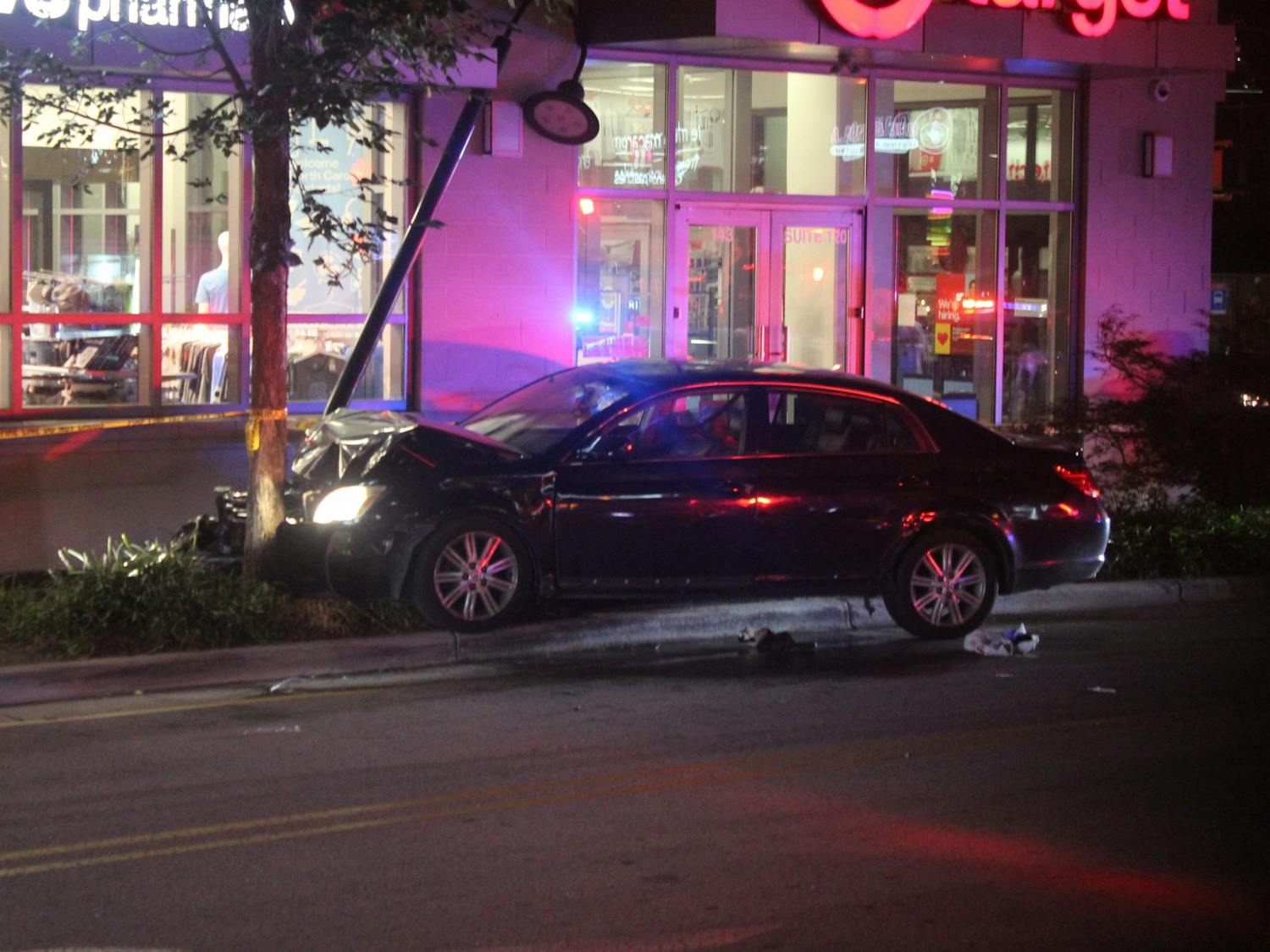 Car accident pictured on Franklin St. on Sunday, Aug. 28, 2022. Photo by Adrian Tillman