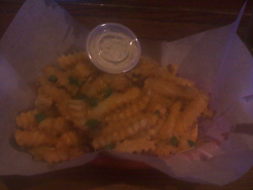 	<p>All orders of Linda&#8217;s cheese fries-such as this half-order basket above-come with chives, bacon, cheese and ranch dressing.</p>
