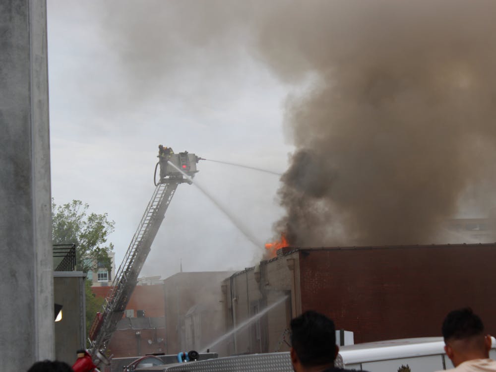 The Chapel Hill Fire Department responds to a fire at Mediterranean Deli on Saturday, July 22, 2023.