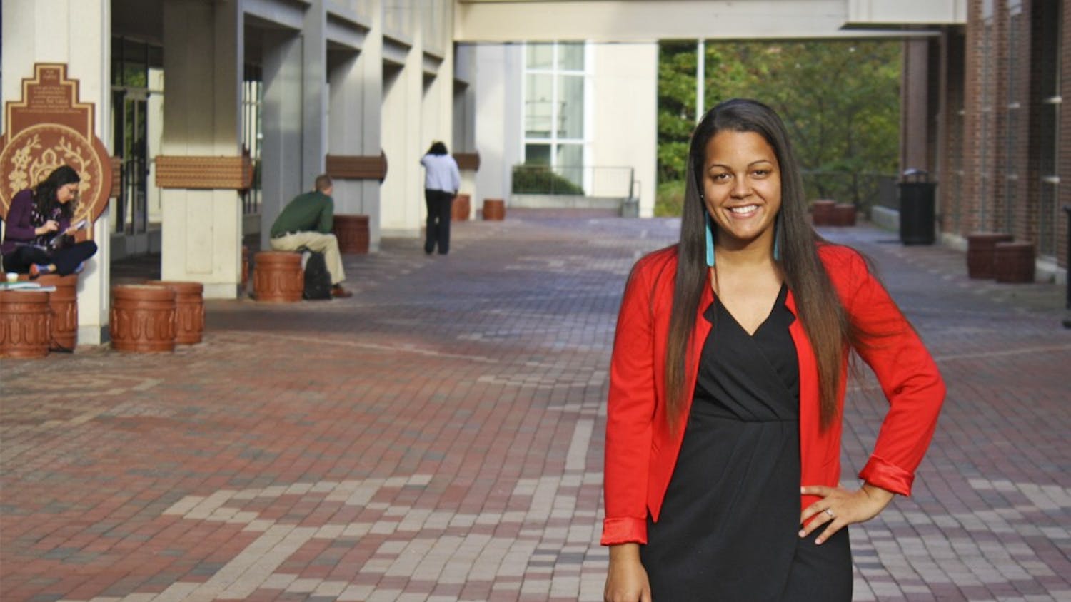Senior Chelsea Barnes, a political science and communication studies major from Hope Mills, N.C., is the president of the Carolina Indian Circle, a student organization that serves to recognize Native American heritage. The bricks in-between the Union celebrate Native American heritage.