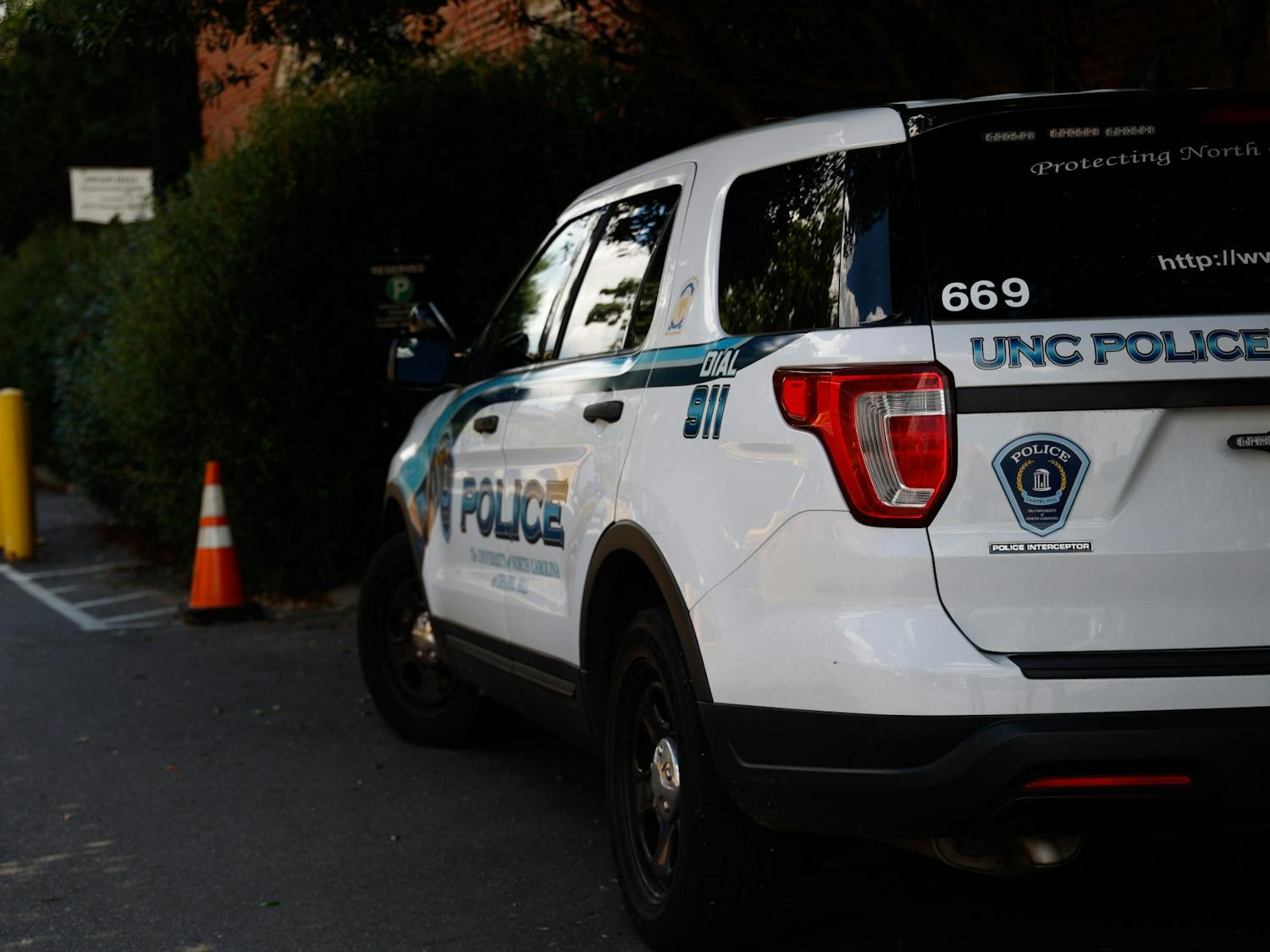 A Chapel Hill police car is picture on Franklin Street on Monday, Sept. 12, 2022.