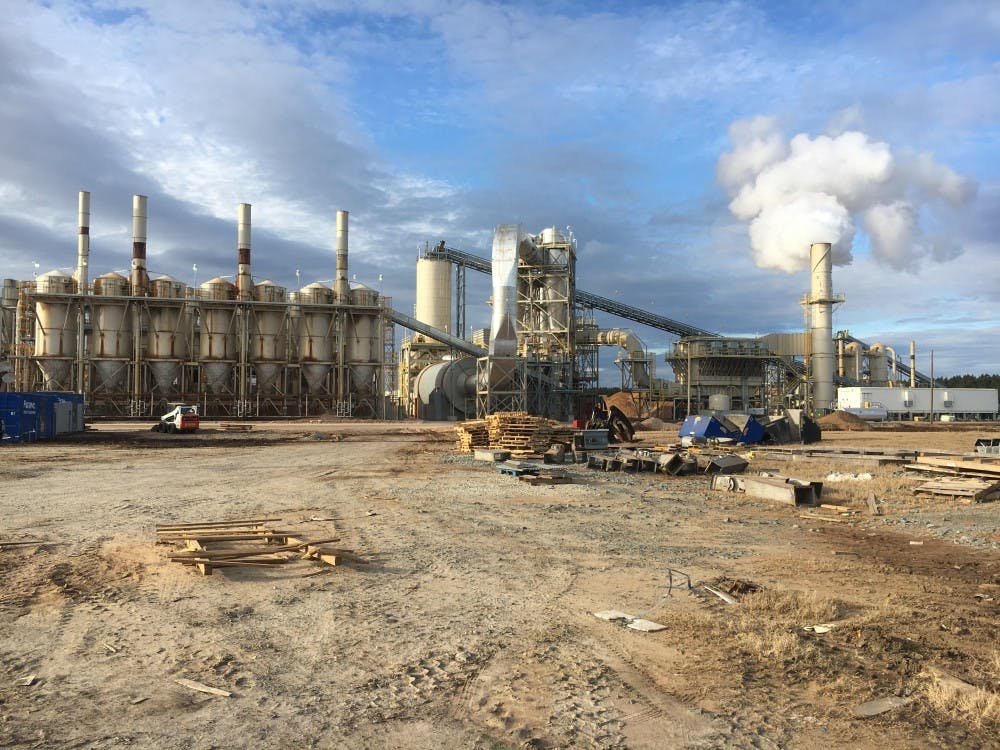 <p>Wood pellet production factories such as Enviva facilities are often built in disadvantaged communities of color in the Southeastern U.S.</p>