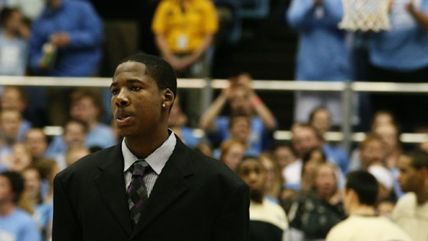 Ed Davis, one of UNC's leading scorers, sat out Wednesday's game with a hurt ankle. DTH/Zach Gutterman