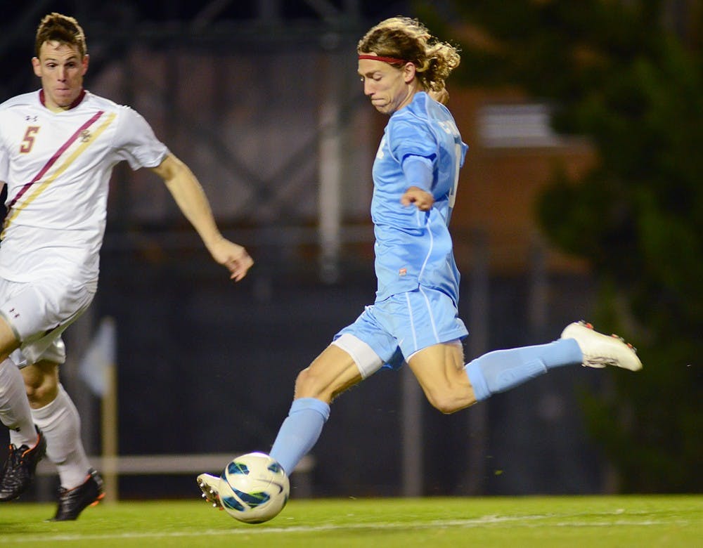 	Junior transfer Andy Craven netted the first goal of the game for the Tar Heels in the 20th minute Thursday night at Fetzer Field.