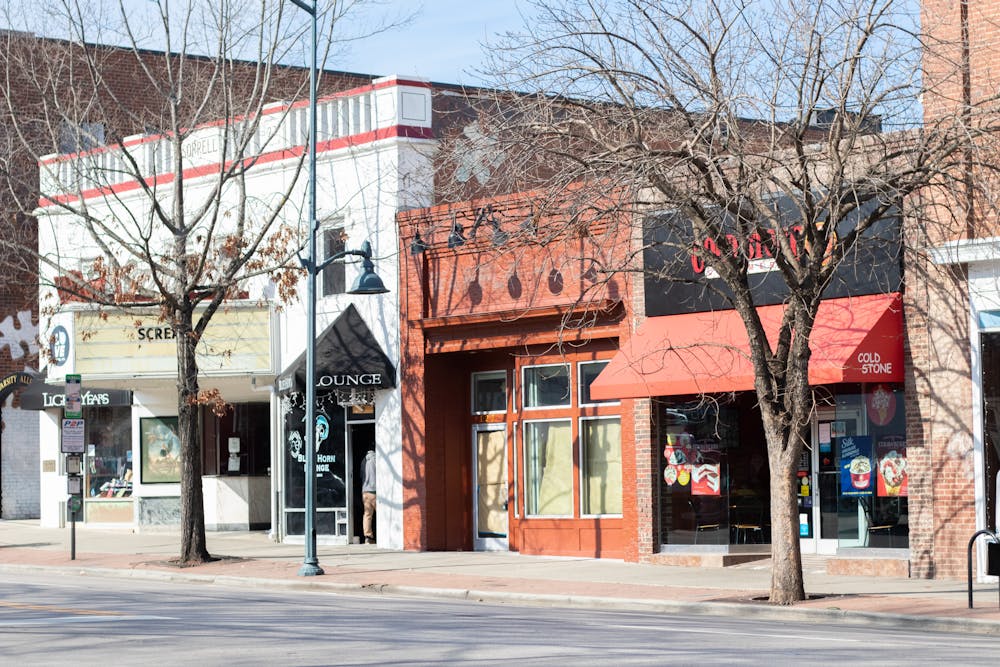 Businesses on Franklin street in Chapel Hill are pictured on Jan. 26, 2022.