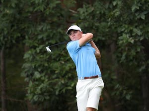 UNC Men's Golf player Austin Greaser at Duke in 2019. Photo courtesy of Ike Bryant.