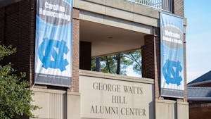 The George Watts Hill Alumni Center is home to the General Alumni Association on UNC's campus on Tuesday, Oct. 25.