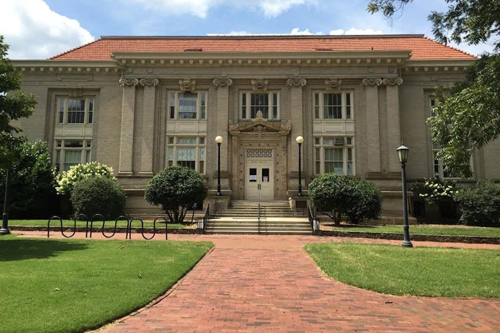 Hill Hall is currently undergoing a $15 million renovation to its auditorium. The auditorium first opened in 1907 as a library.
