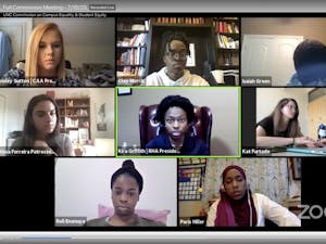Screenshot from the virtually held Commission on Campus Equality and Student Equity meeting regarding UNC's fall reopening on Thursday, July 16, 2020.