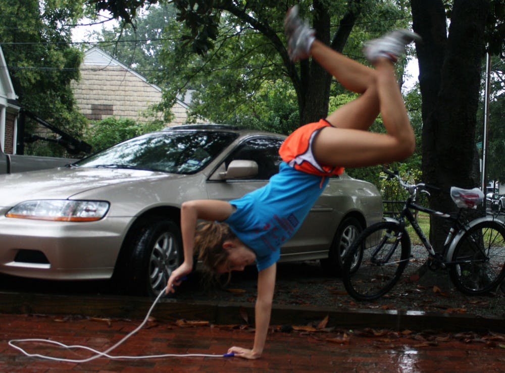 Mary Hunter Benton, a sophomore biology and Spanish double-major from Chapel Hill, has been jumping with the Bouncing Bulldogs for 12 years. The local team of high-performance jump-ropers has won the national championship for the past seven years.