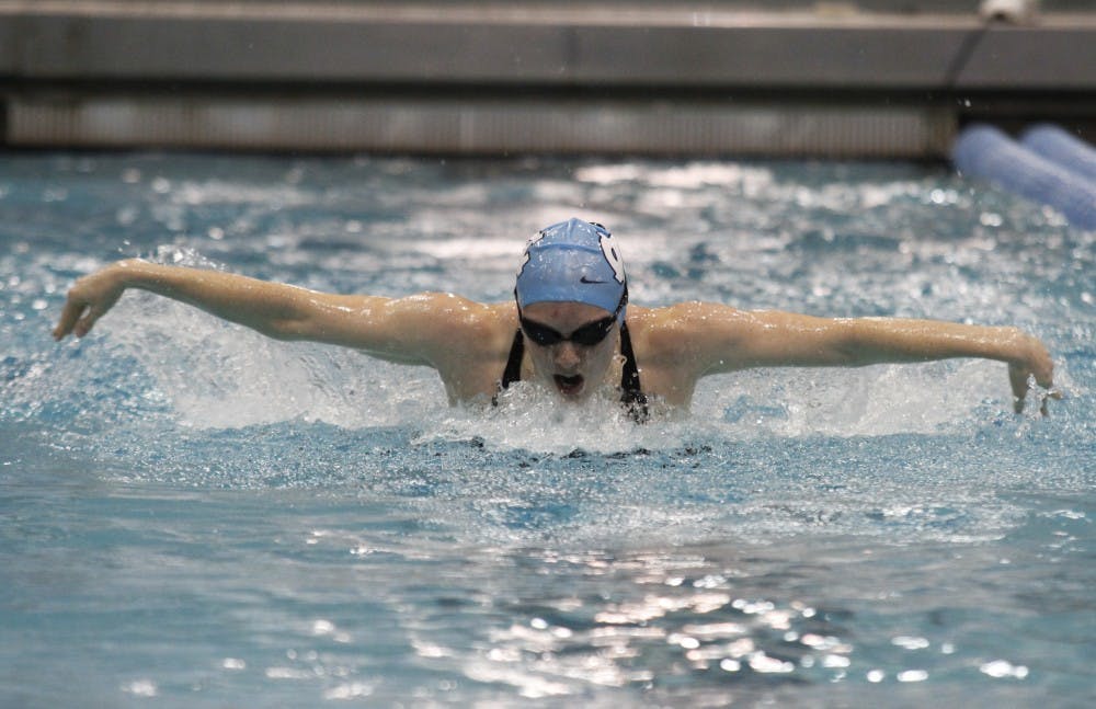 Hannah Runyon-Hass swims the Women's 200 Yard Butterfly.