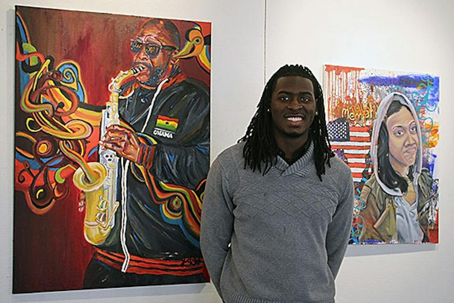 Lamar Whidbee, a graduate of NC Central University and originally from Elizabeth City, currently has art on display in the Union Gallery exhibit 'Black Like Me' along with other community artists, including UNC artist Will Thomas. 
