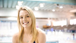 UNC senior diver Emily Grund, as pictured on Tuesday, March 29, 2022, was declared cancer-free in February after a five-month battle with leukemia. Grund plans to return to competition next season.  