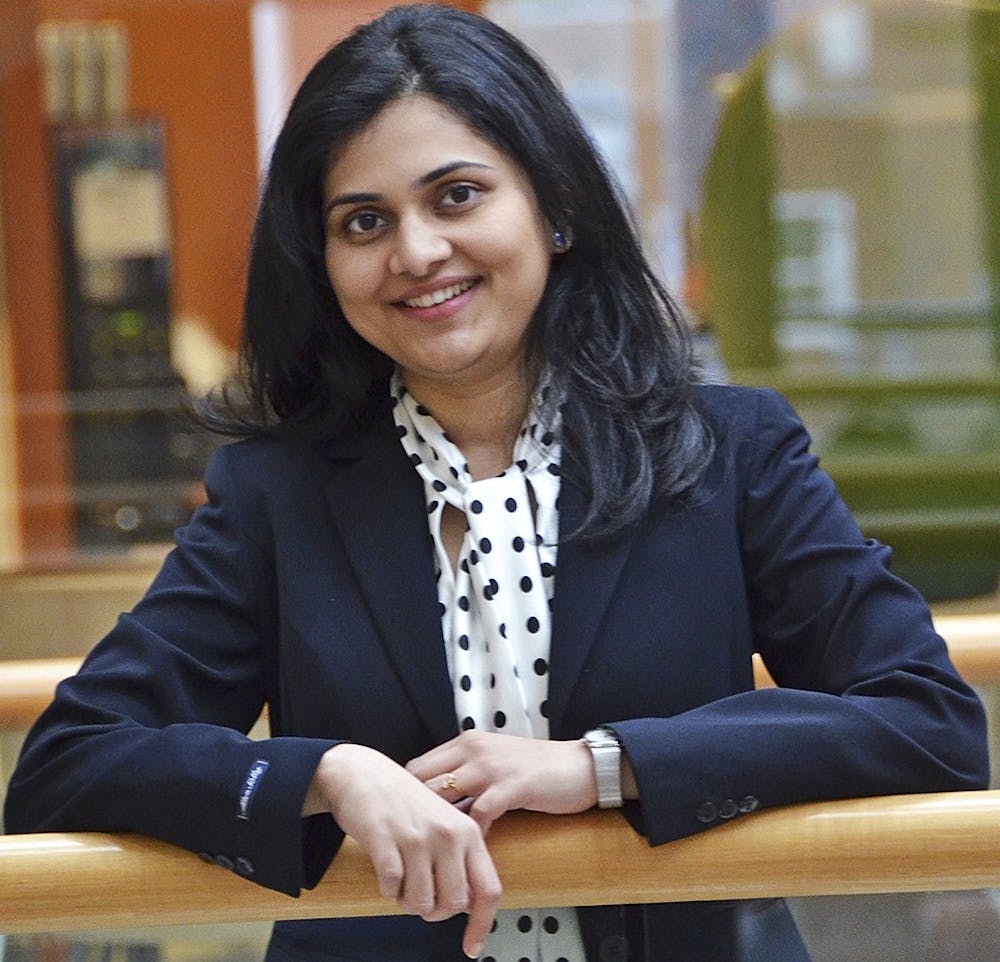 UNC Ph.D. student Mugdha Gokhale was recognized for her work in pharmacoepidemiology. (Courtesy of Carolina Public Health Magazine)&nbsp;