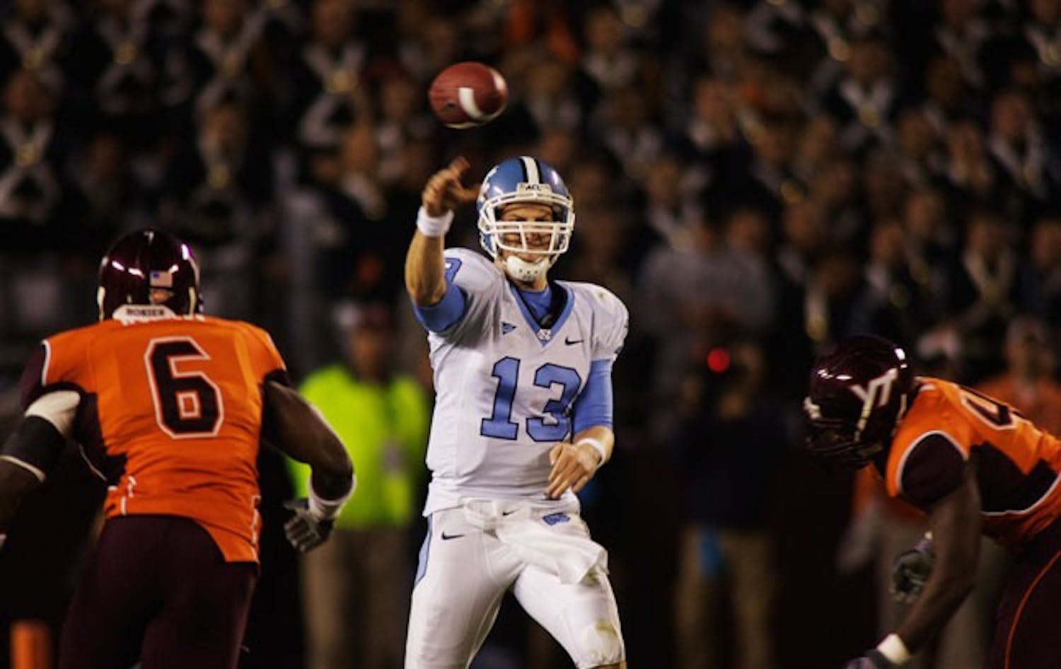 Quarterback T.J. Yates and the Tar Heels are coming off perhaps their biggest win of the season. DTH File/Andrew Dye