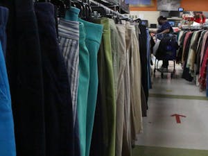 A customer shops at a Goodwill thrift store in Greensboro, N.C. on Thursday, Nov. 5, 2020