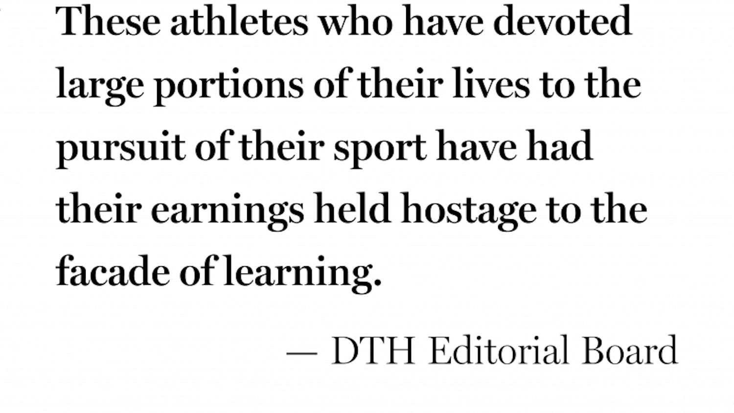 NCAA Athletes pay pull quote