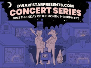 Dwarf Star Studios of Carrboro will host three local bands in a monthly virtual concert series at 7 p.m. Thursday. Graphic courtesy of John May.