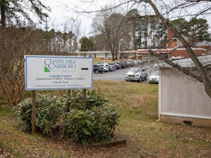 A sign points to the Chapel Hill-Carrboro City Schools administrative office on Wednesday, March 4, 2020. 
