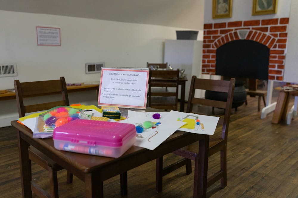 The new children's gallery, Kid's Space, located upstairs in the Orange County Historical Museum, will hold its grand opening on Sunday, March 27, 2022. Kid's Space will include hands on activities for children including the "Decorate your own apron" section pictured above.