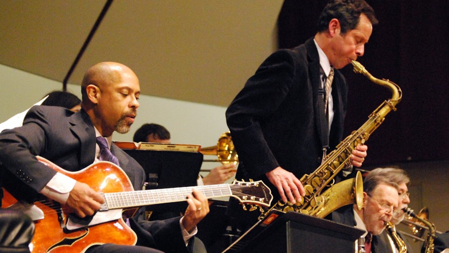 The 36th Carolina Jazz Festival Tuesday night at 7:30 in Hill Hall Auditorium. The concert featured jazz music through the past century. 
Guitarist Baron Tymas 