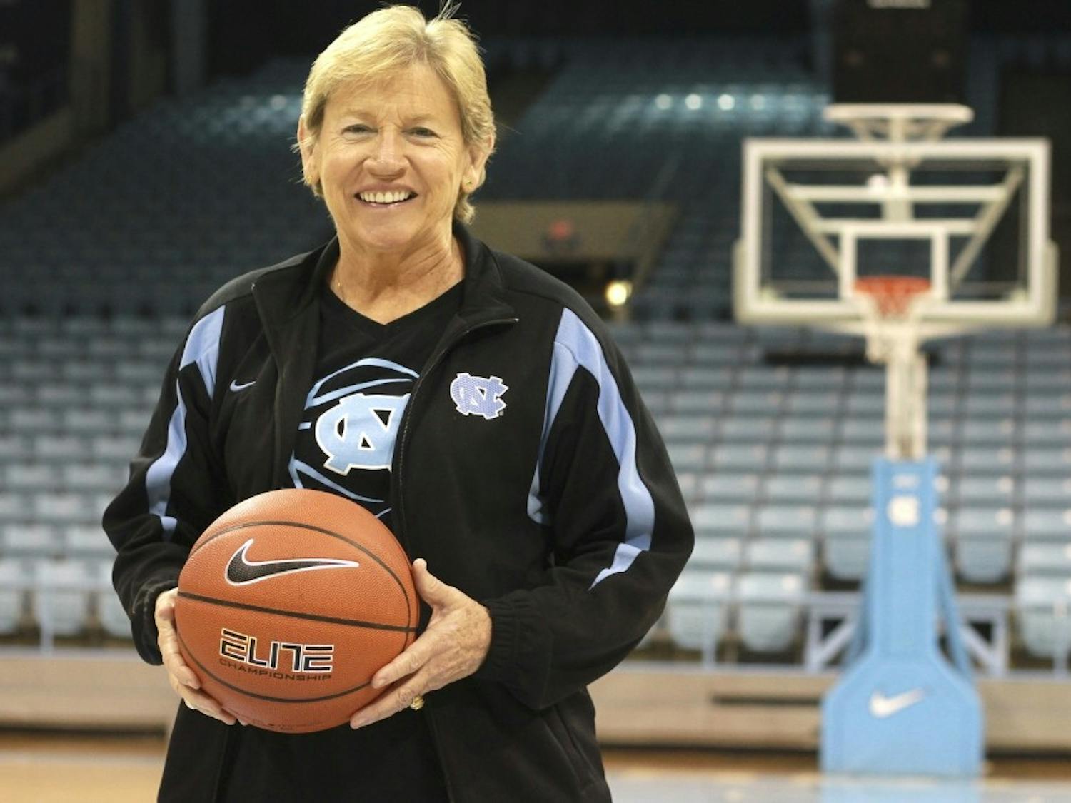 Sylvia Hatchell posed for this potrait ahead of the 2014 season opener, her first game back as UNC's head coach after a battle with leukemia.