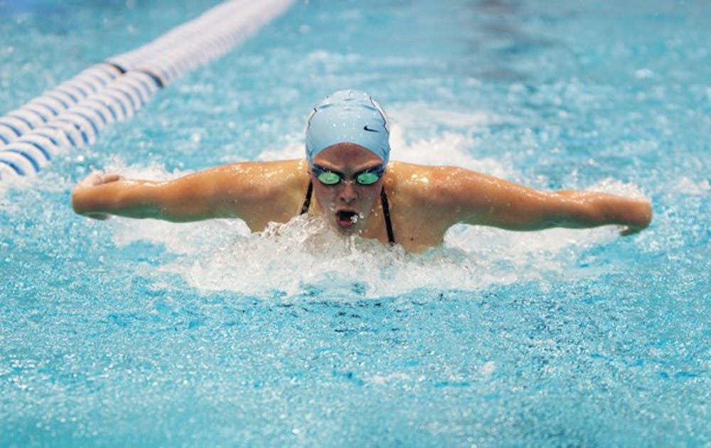 Sophomore Lauren Ruscoe finished first in the 200-yard butterfly with a time of 2:00.94. DTH/Phong Dinh