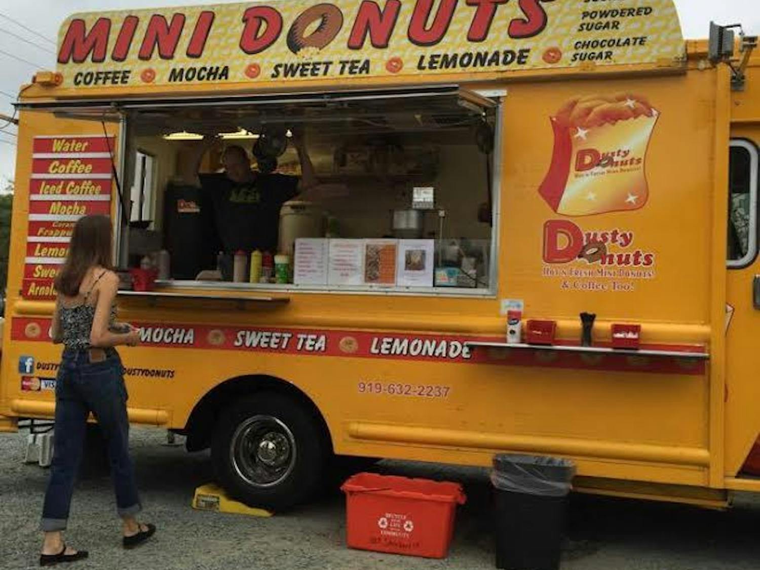 Mini Donuts parked downtown during the festival.&nbsp;