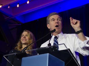 Gov. Roy Cooper speaks at a North Carolina Democratic Party event for Super Tuesday in Raleigh on Tuesday, March 3, 2020. "I believe the state government should look like the people that it serves,” he said.