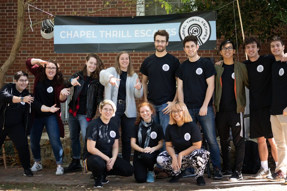 <p>Chapel Thrill introduced an on-campus escape room in November 2019. Photo courtesy of Cameron Champion.&nbsp;</p>