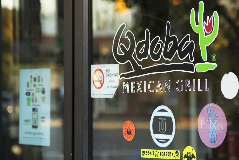 Qdoba on the corner of South Rd. and East Franklin St. sits empty as of Friday night. 