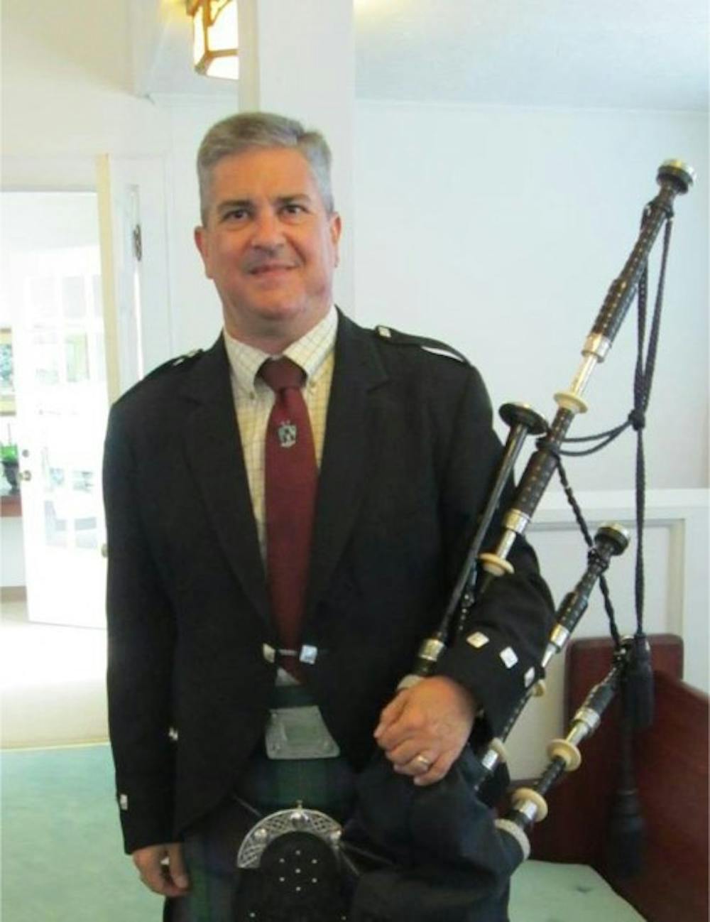 Bill Caudill will be playing the bagpipes at the Tales and Tunes of the Scottish Highlands event on March 23rd.&nbsp;Photo Courtesy of Bill Caudill.