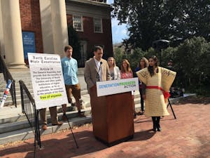 Graig Meyer, a member of the North Carolina General Assembly, speaks about the student debt crisis at a press conference held by Generation Progress Action on Oct. 27, 2016.
