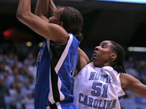 UNC junior Jessica Breland made an impact across the box score Monday with a career-high 23 rebounds" 15 points and six steals.