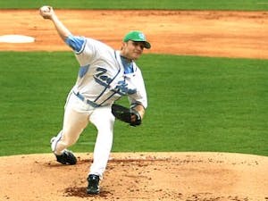 North Carolina starter Patrick Johnson pitched five innings Tuesday against the Tigers" allowing no hits while striking out six and walking four.