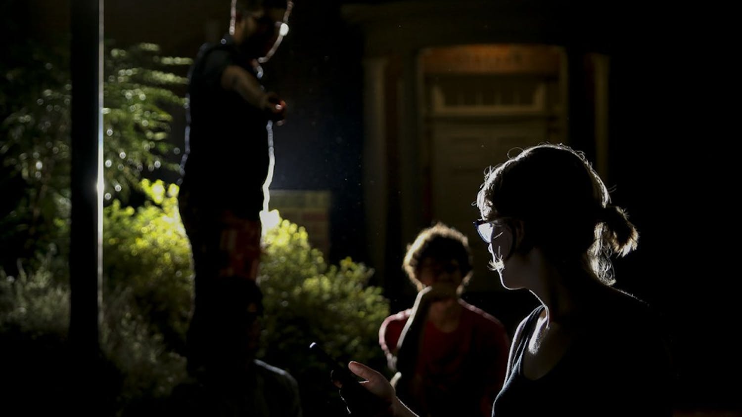 A photo illustration recreates a catcalling&nbsp;incident in front of Spencer Residence Hall.