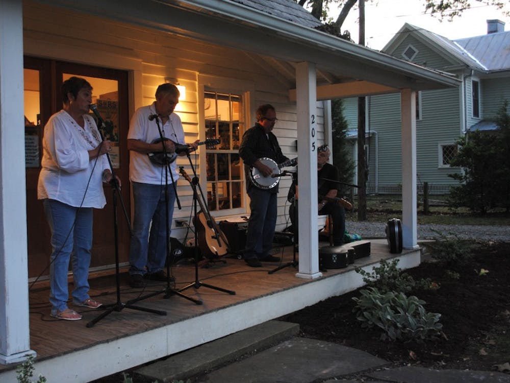 	Raven Ridge perform on the front porch of TableNC. 