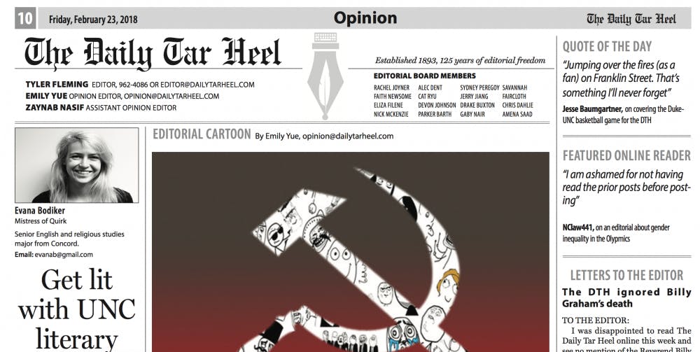 The current opinion page.