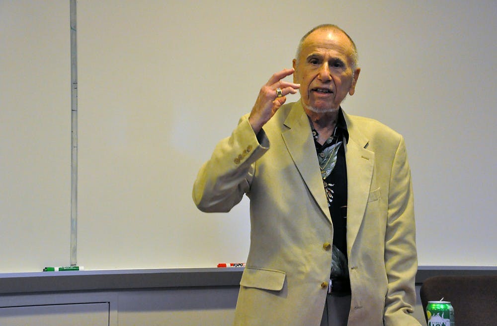 Judge Stuart Namm, author of "A Whistleblower' s Lament," speaks at the UNC School of Government on Wednesday afternoon. Namm discussed issues with justice in the New York legal system.