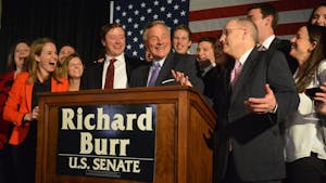 Richard Burr wins the North Carolina Senatorial Race. He held his election party at the Forsyth Country Club in Winston-Salem.
