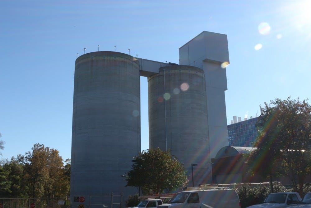 <p>The UNC-Chapel Hill Cogeneration Facility is a coal-fired power station located west of campus on McCauley St. This photo was taken Saturday, Nov. 10, 2018.</p>