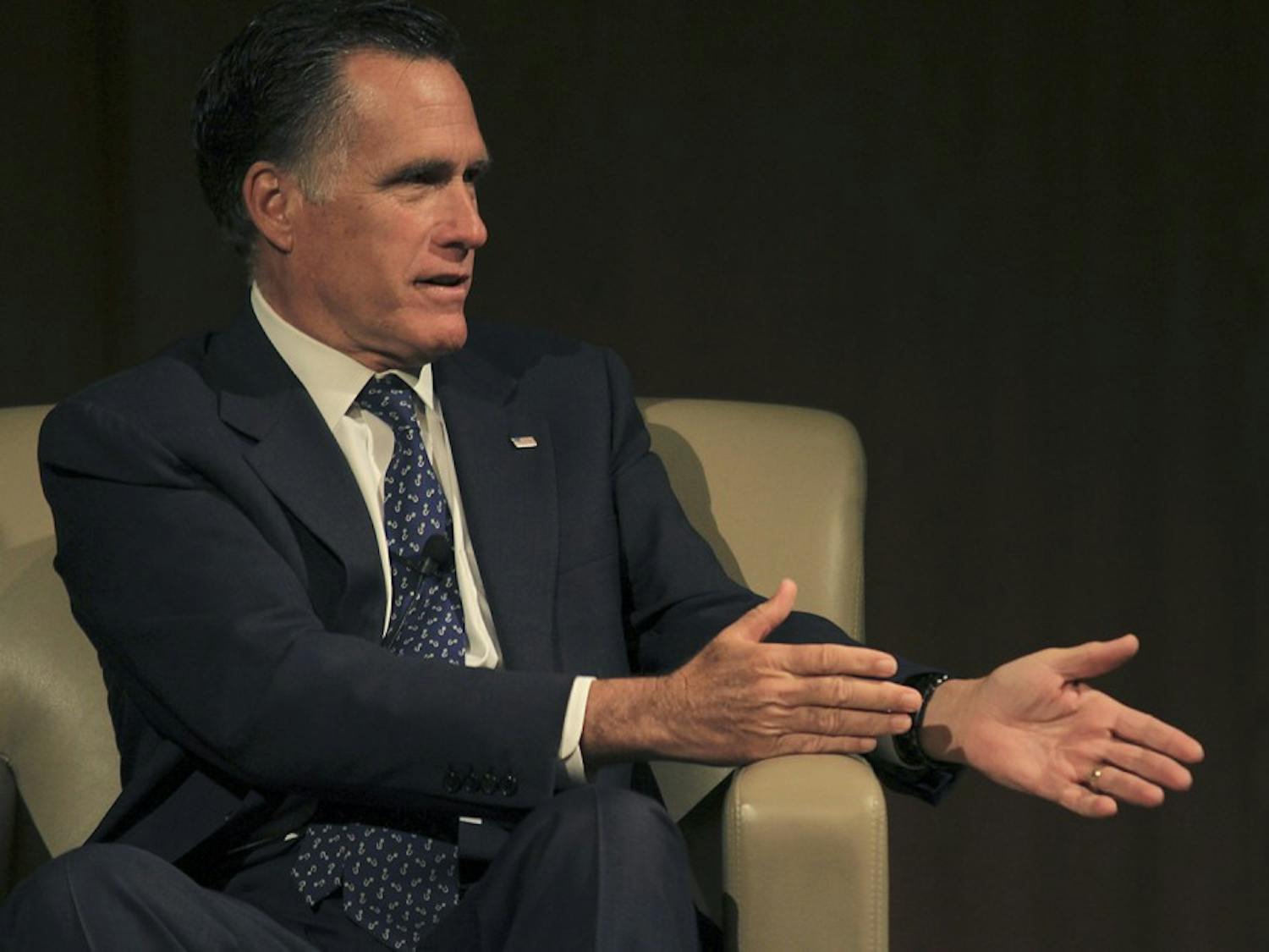 Governor Mitt Romney spook to students at Duke University Wednesday afternoon about public policy and foreign affairs.
