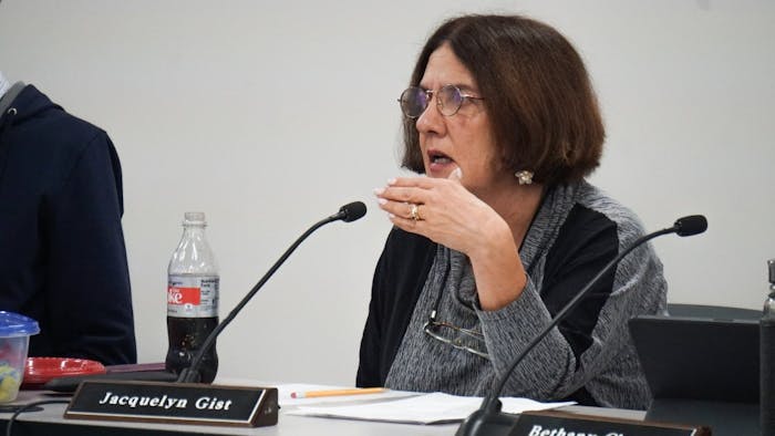 Carrboro Board of Aldermen member Jacquelyn Gist discussed numerous conditions for the proposed  development on Old Fayetteville Drive at the Carrboro Board of Aldermen meeting on Tuesday, Oct. 22, 2019. 