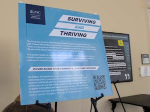 The Graduate School's Department for Diversity and Student Success is hosting multiple pop-up exhbits during the fall 2022 semester. The pop-up exhibit in the Student and Academic Services Building (SASB) North is pictured on Tuesday, Oct. 25, 2022.