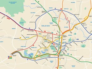 There is a possibility of a subway system in Raleigh. Map courtesy of Nicholas Sailer.